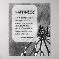 Butterfly Happiness Inspirational Quote