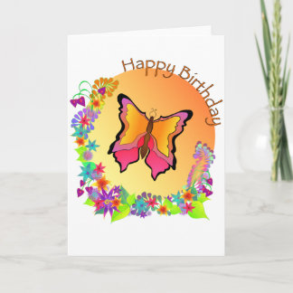 Butterfly Happy Birthday card