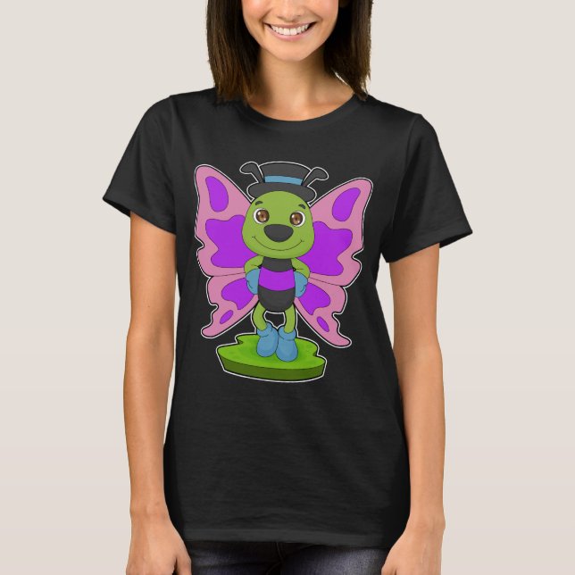 Butterfly Hat T-Shirt (Front)