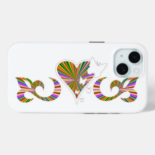 Butterfly Heart and Lily Rainbowart iPhone 15 Case