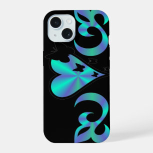 Butterfly Heart and Lily Rainbowart iPhone 15 Case