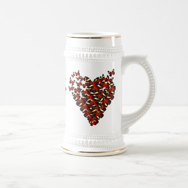 Butterfly heart beer stein (Right)