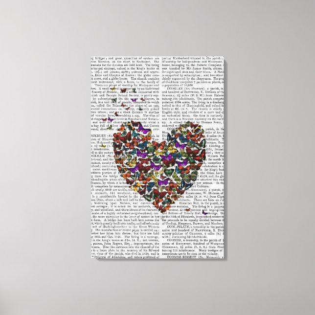 Butterfly Heart Canvas Print (Front)