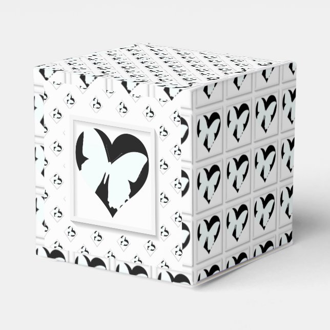 Butterfly Heart  Favor Box (Back Side)