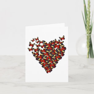 Butterfly heart holiday card