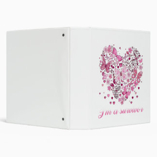 butterfly heart im a survivor breast cancer awaren binder