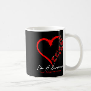 Butterfly Heart I'm A Survivor Heart Disease Aware Coffee Mug