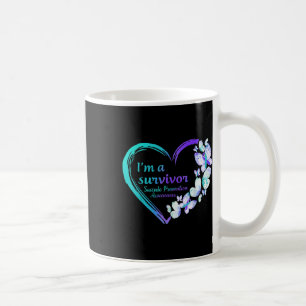 Butterfly Heart Im A Survivor Suicide Prevention A Coffee Mug