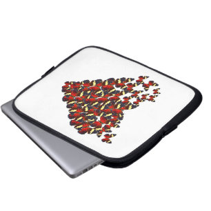 Butterfly heart laptop sleeve