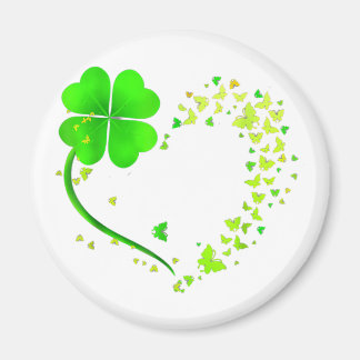 butterfly heart leaf irish st patrick day clover h magnet