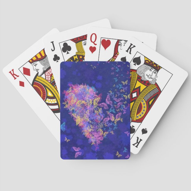 Butterfly Heart - Love - Playing Cards (Back)