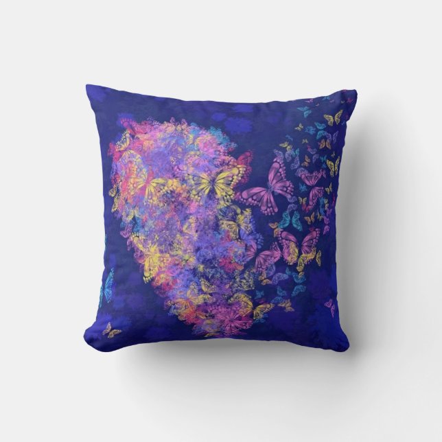 Butterfly Heart - Love Throw Pillow (Front)