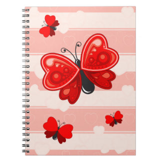 butterfly heart notebook