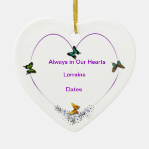 Butterfly Heart Personalized Ornament