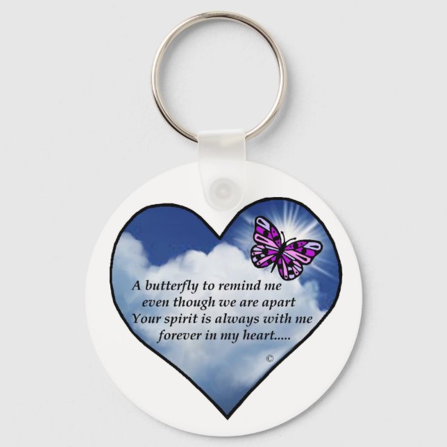 Butterfly Heart Poem Keychain (Front)