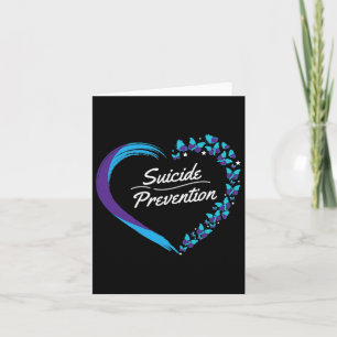 Butterfly Heart Suicide Awareness Mental Health Card