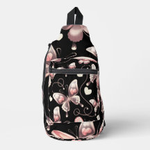 Butterfly Hearts Design Sling Bag