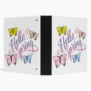 Butterfly Hello Spring Binder