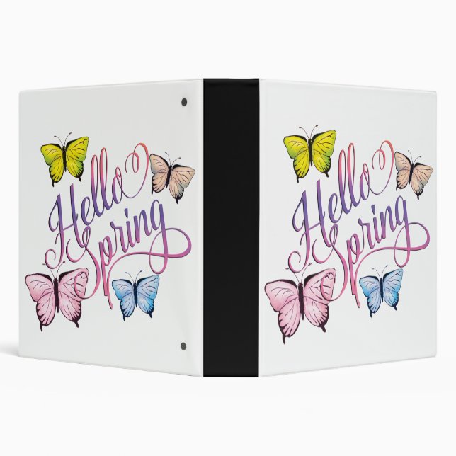 Butterfly Hello Spring Binder (Background)