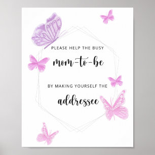 Butterfly Help the Busy Mom-to-Be  Poster