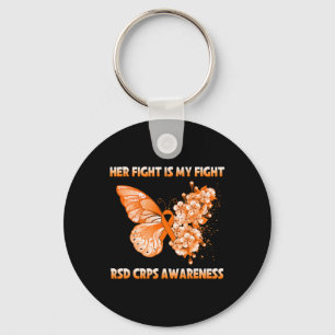 Butterfly Her Fight Is My Fight Rsd Crps Awareness Keychain