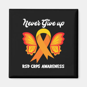 Butterfly Hope Fighter Orange Ribbon RSD CRPS Awar Magnet