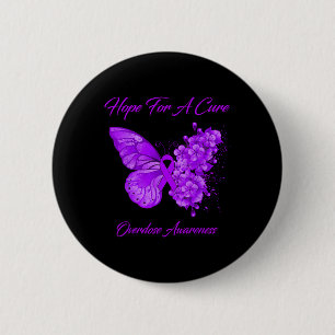 Butterfly Hope For A Cure Overdose Awareness  2 Inch Round Button
