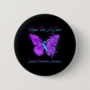 Butterfly Hope For A Cure Suicide Prevention Aware 2 Inch Round Button