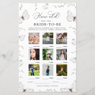 Butterfly How Old Was The Bride Game