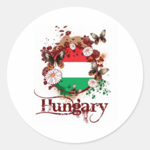 Butterfly Hungary Classic Round Sticker