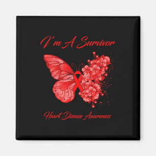 Butterfly I’m A Survivor Heart Disease Awareness Magnet