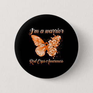Butterfly I’m A Warrior Rsd Crps Awareness 2 Inch Round Button