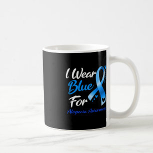 Butterfly I Wear Blue For Alopecia Awareness 2 Coffee Mug