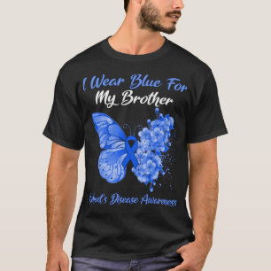 Butterfly I Wear Blue For Foster Care Awareness T-Shirt