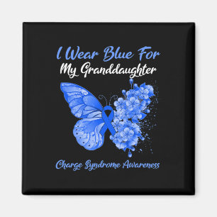 Butterfly I Wear Blue For My Granddaughter Charge Magnet