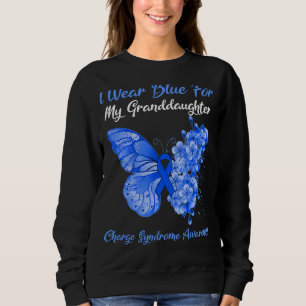 Butterfly I Wear Blue For My Granddaughter Charge  Sweatshirt