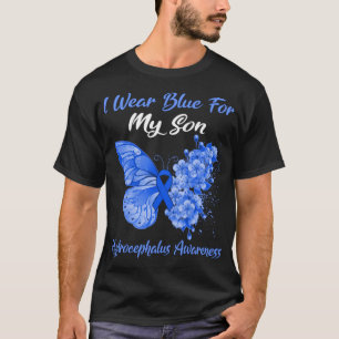 Butterfly I Wear Blue For My Sister Hydrocephalus T-Shirt