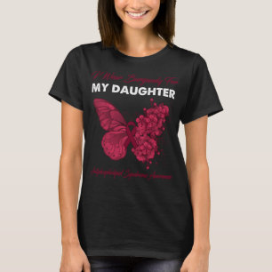 Butterfly I Wear Burgundy For My Daughter T-Shirt