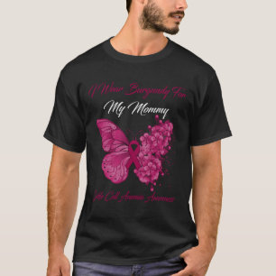 Butterfly I Wear Burgundy For My Mommy Sickle Cell T-Shirt