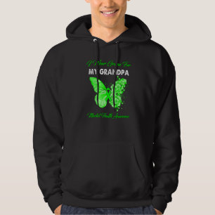 Butterfly I Wear Green For My Grandpa Mental Healt Hoodie