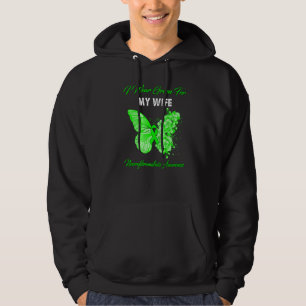 Butterfly I Wear Green For My Wife Neurofibromatos Hoodie