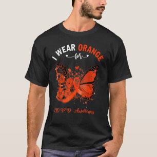 Butterfly I Wear Orange For Copd Awareness T-Shirt