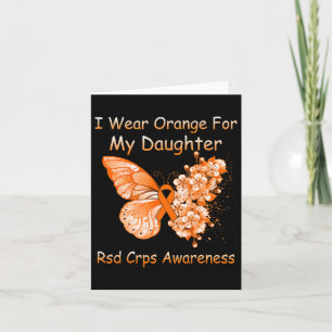 Butterfly I Wear Orange For My Daughter Rsd Crps A Card