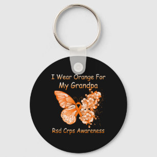 Butterfly I Wear Orange For My Grandpa Rsd Crps Aw Keychain
