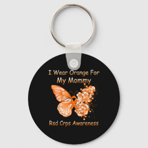 Butterfly I Wear Orange For My Mommy RSD CRPS Awar Keychain