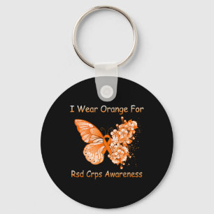 Butterfly I Wear Orange For RSD CRPS Awareness Keychain