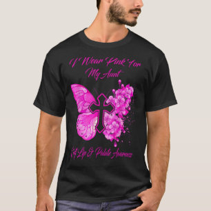 Butterfly I Wear Pink For Aunt Cleft Lip & Palate  T-Shirt