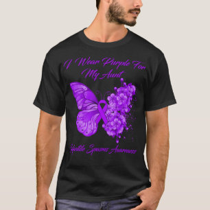 Butterfly I Wear Purple For My Aunt Infantile Spas T-Shirt