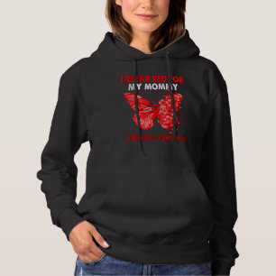 Butterfly I Wear Red For My Mommy Tuberculosis Awa Hoodie