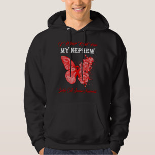Butterfly I Wear Red For My Nephew Sickle Cell Ane Hoodie